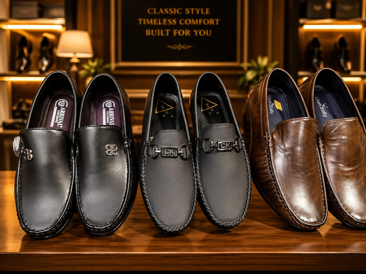 Stylish men's formal shoes and ethnic footwear at Kalra Exclusive Bijnor